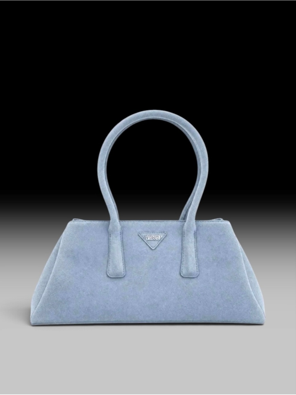 Valentino Orlandi “Nelly” (New Style!) Faux Suede Trapezoid Shoulder Bag - NWT